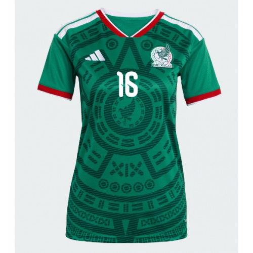 Mexiko Julian Quinones #16 Replika Hemmatröja Damer VM 2026 Kortärmad